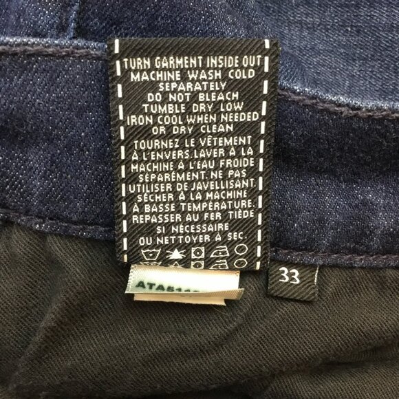 7 For All Mankind Slimmy Straight Leg Jeans Mens 33 x 29 Dark Wash Cotton & Span - Picture 12 of 12